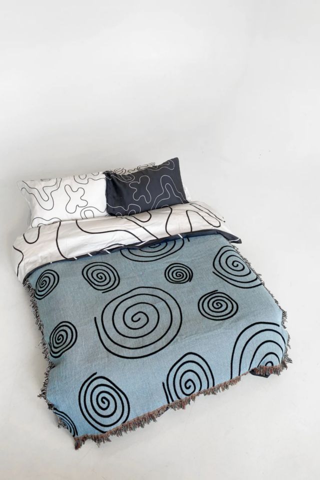 Ctrl Shop Twirls & Swirls Woven Throw Blanket