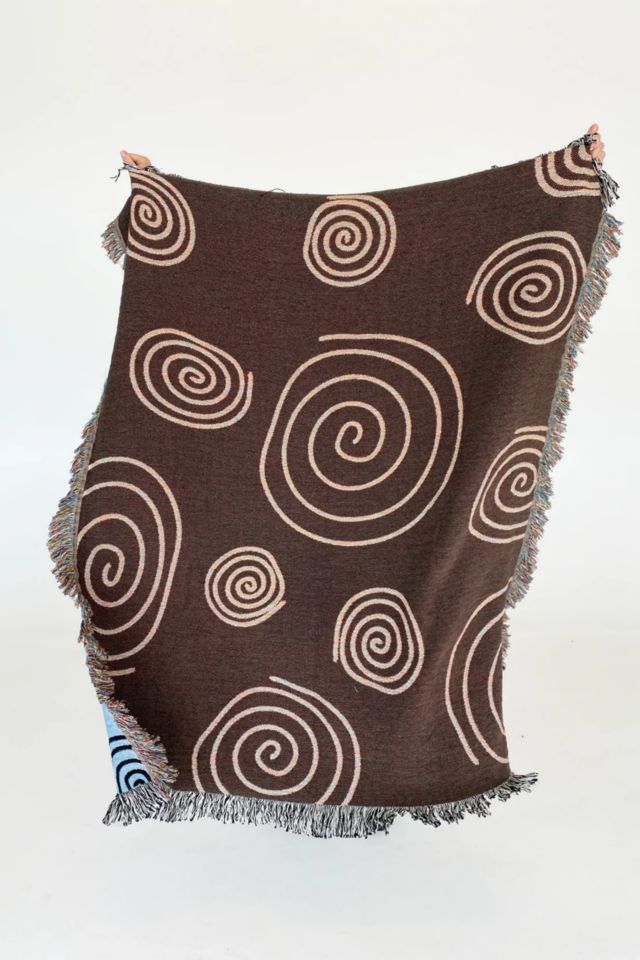 Ctrl Shop Twirls & Swirls Woven Throw Blanket