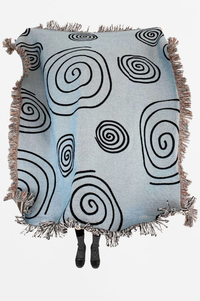 Ctrl Shop Twirls & Swirls Woven Throw Blanket