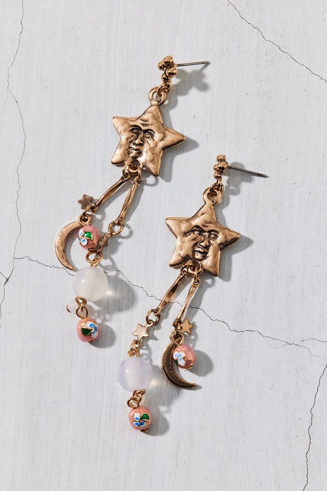 Nina Celestial Star & Moon Drop Earring #1
