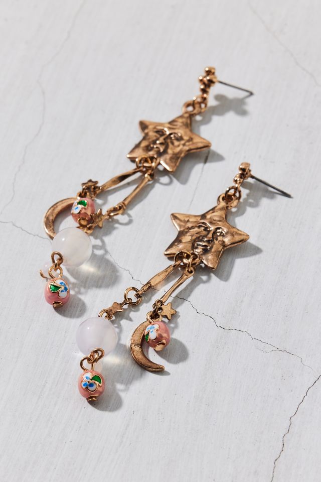 Nina Celestial Star & Moon Drop Earring #2