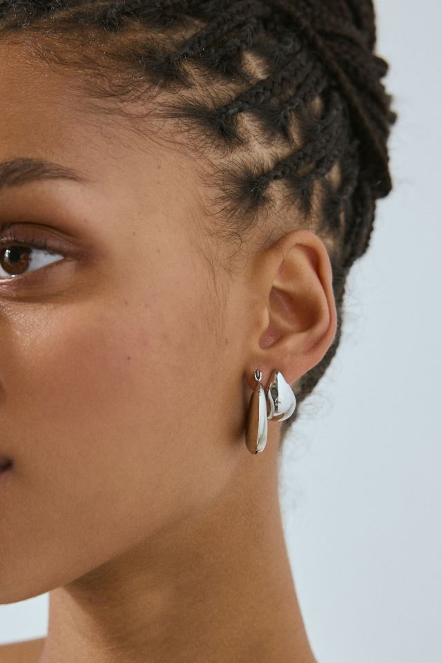 Oblong Chubby Hoop Earring Set #1