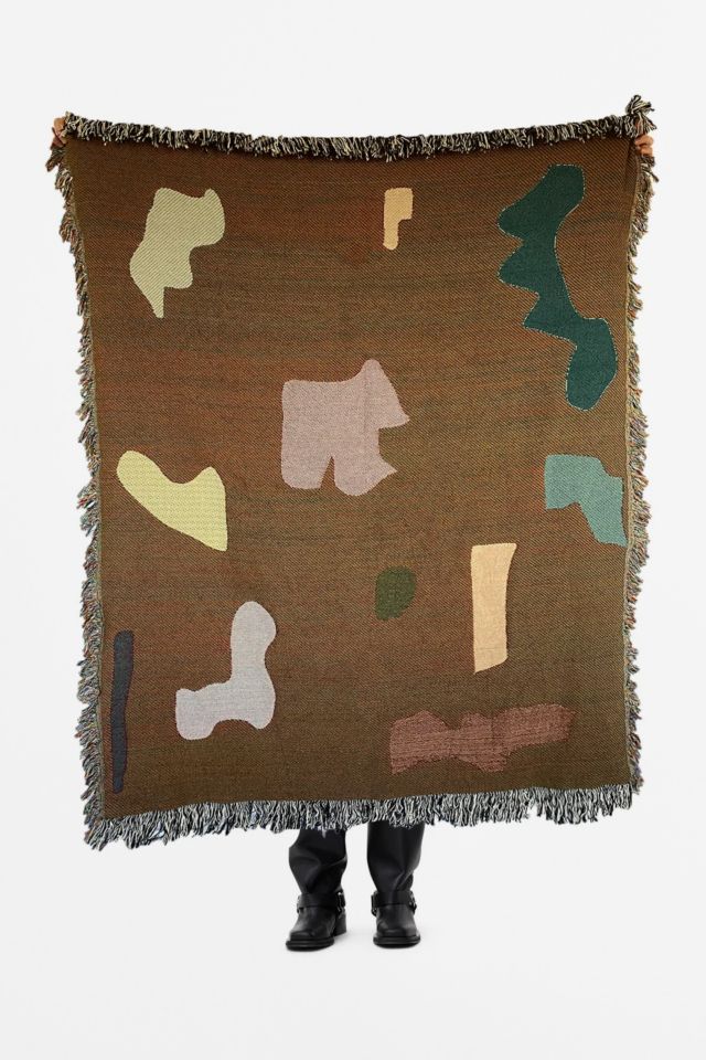 Clr Shop Abstract Form Woven Throw Blanket #2