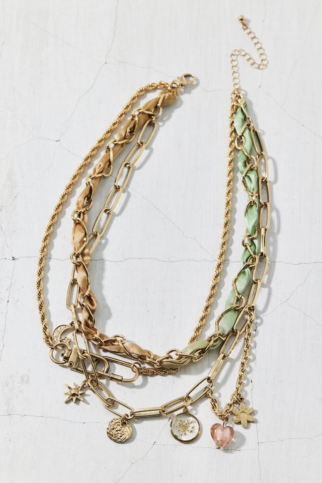 Syd Ribbon Chain Layered Necklace #1
