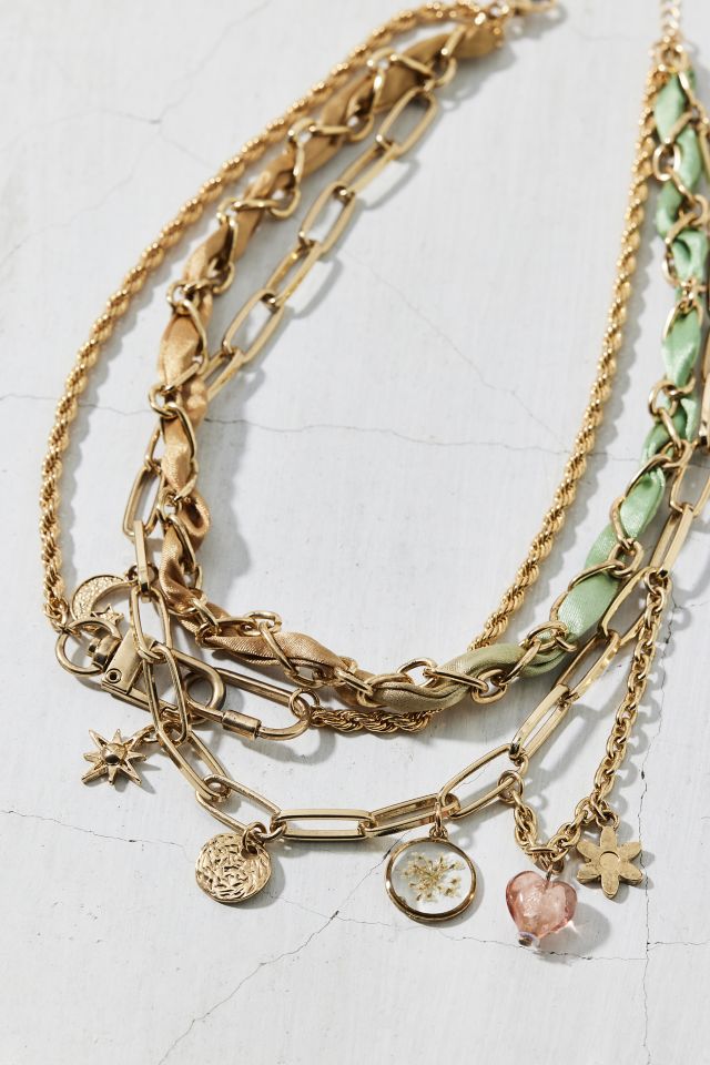 Syd Ribbon Chain Layered Necklace #2
