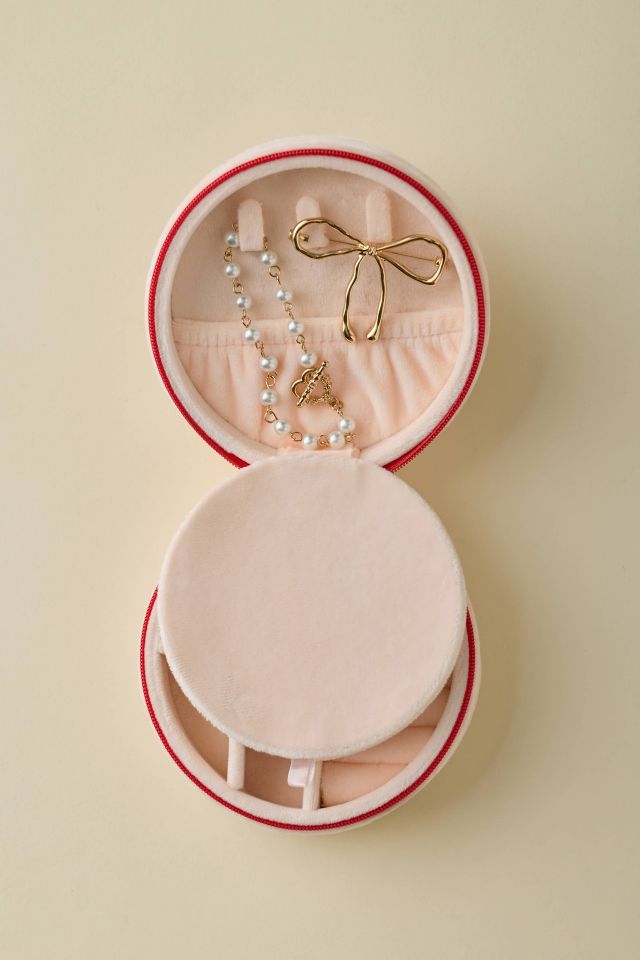 Étui à Bijoux en Velours Cerise #2