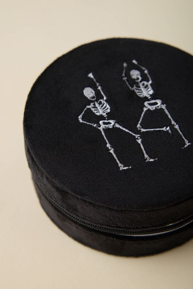 Dancing Skeleton Velvet Jewelry Case #3