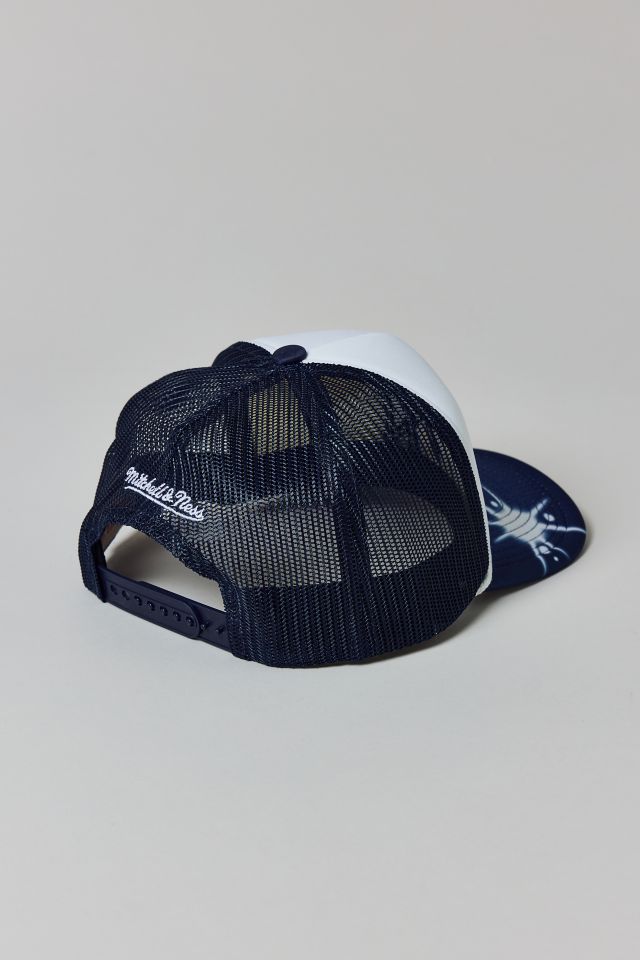 Casquette de camionneur MLB New York Yankees avec effet aérosol Mitchell & Ness #1