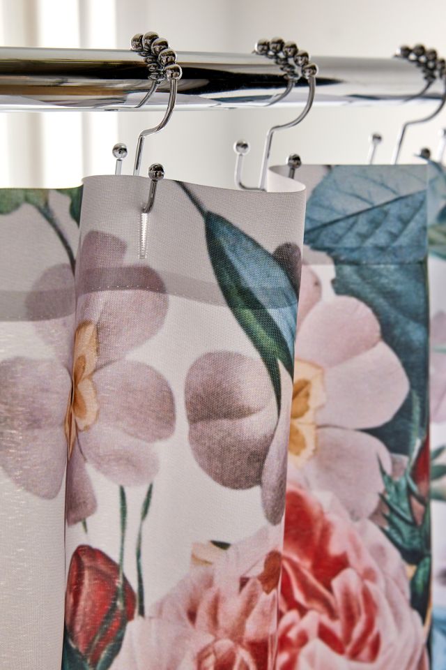 Burcu Korkmazyurek  Cat And Floral Pattern Shower Curtain #2