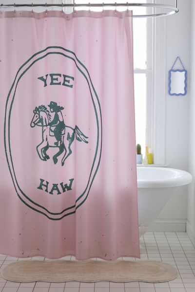 Deny Designs Emma Boys For Deny Yee Haw Shower Curtain In Pink At Urban Outfitters In Multi