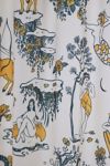 The Whiskey Ginger  Zodiac Toile Pattern Shower Curtain