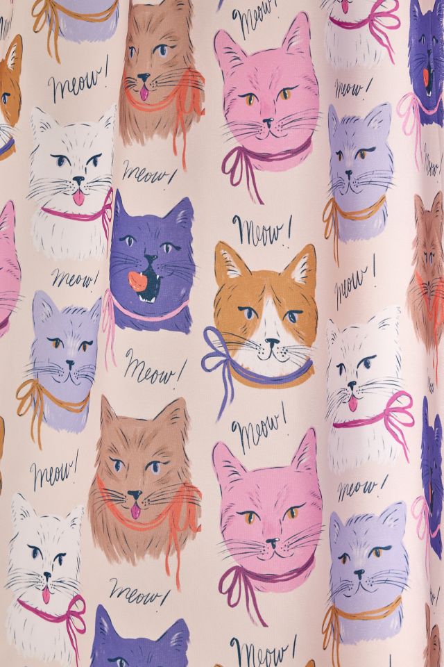 Krissymast  Cats In Purple And Brown Shower Curtain #1