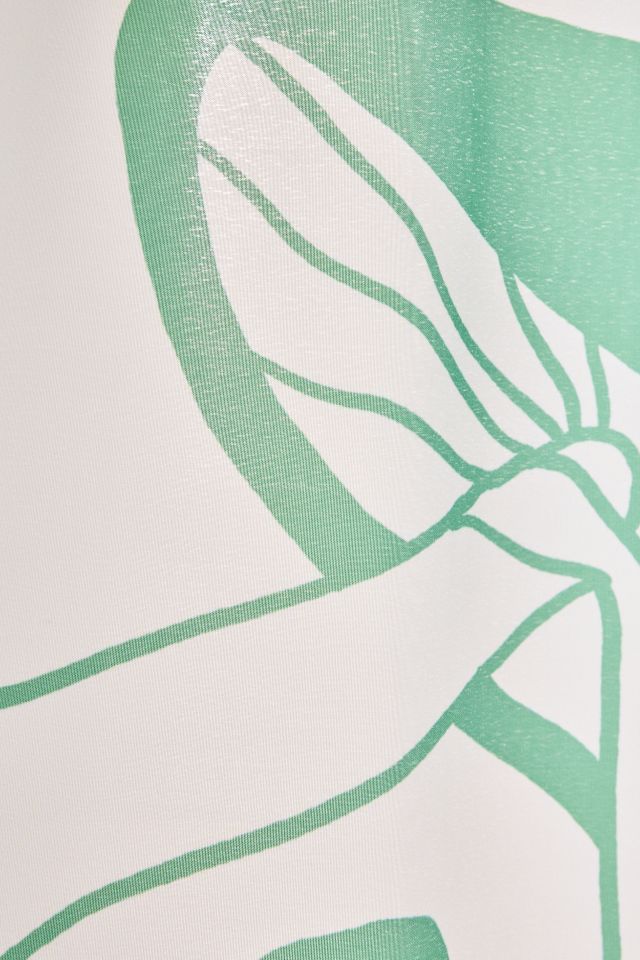 Haleyum  Mushroom Ladies Line Art Shower Curtain #1