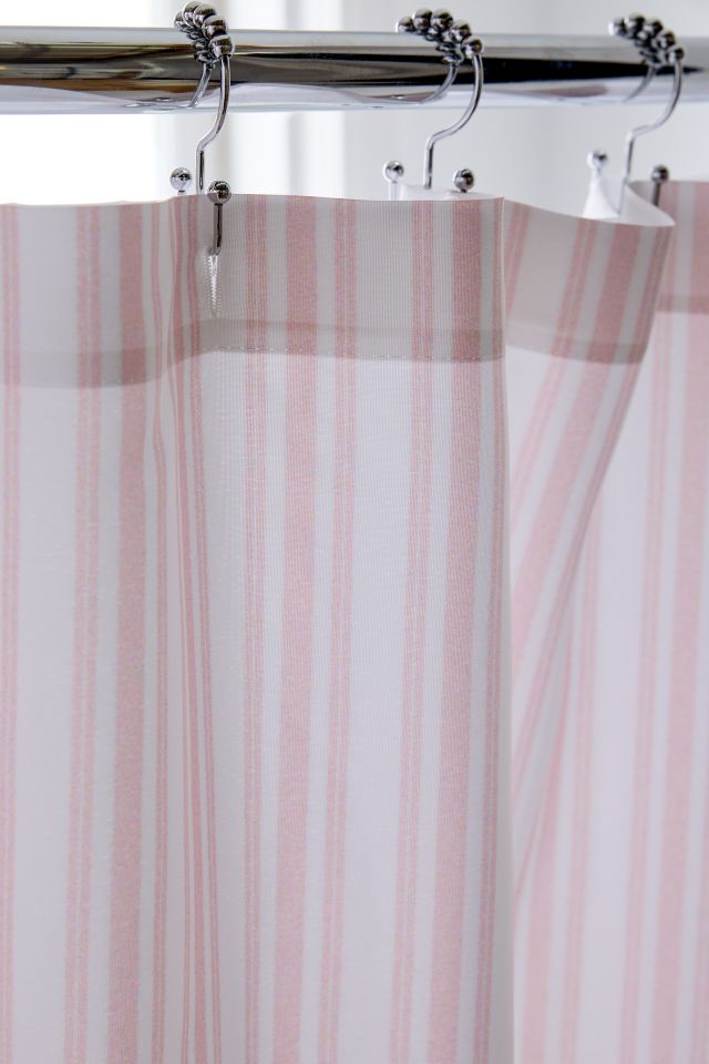 Honor And Obey Classic Small French Mattress Ticking Double Stripes Shower Curtain #2