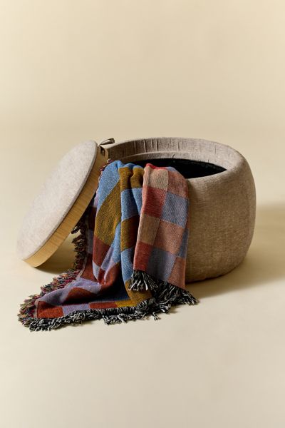 Urban Outfitters Bri Storage Floor Pouf In Tan At