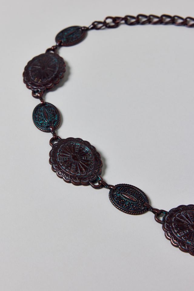 Medallion Oxidized Metal Chain Belt #2