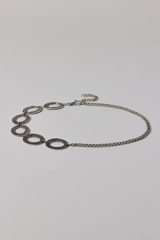 Open Circles Chunky Metal Chain Belt #1