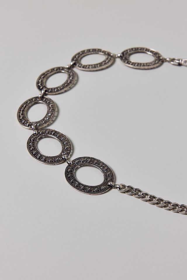 Open Circles Chunky Metal Chain Belt #2
