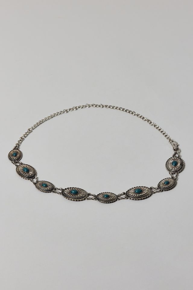 Stone Accent Linked Chain Belt #1