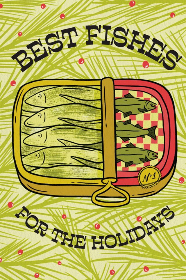 Boss Dotty Tinned Fish Holiday Greeting Card #1