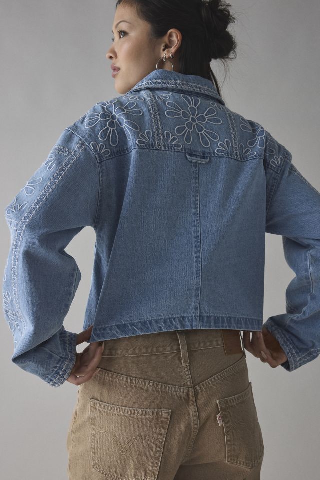 Kimchi Blue Mary Floral Embroidered Denim Jacket #2