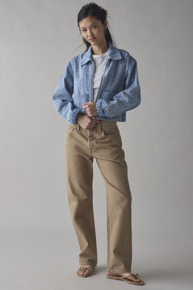 Kimchi Blue Mary Floral Embroidered Denim Jacket #3