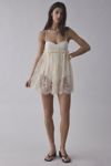 AFRM Aria Sheer Lace Babydoll Mini Dress