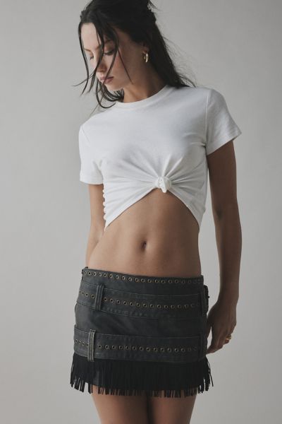 送関込 JADED LONDON Odile Faux Leather & Suede Mini Skirt Odile Faux Leather & Suede Mini Skirt | Jaded London | Clothing