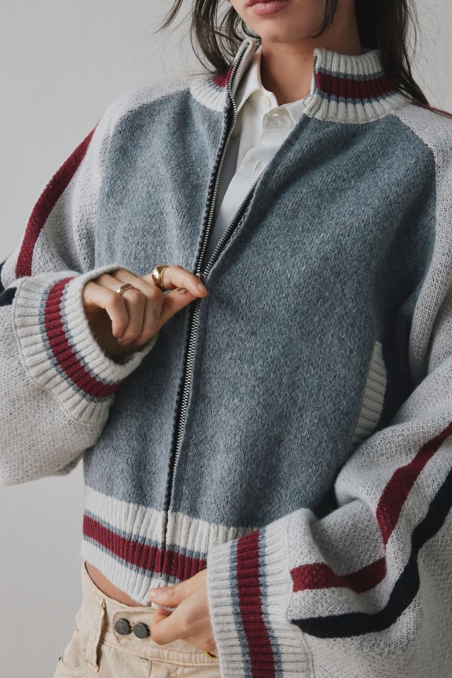 Jaded London Team 85 Knitted Bomber Jacket | Urban Outfitters