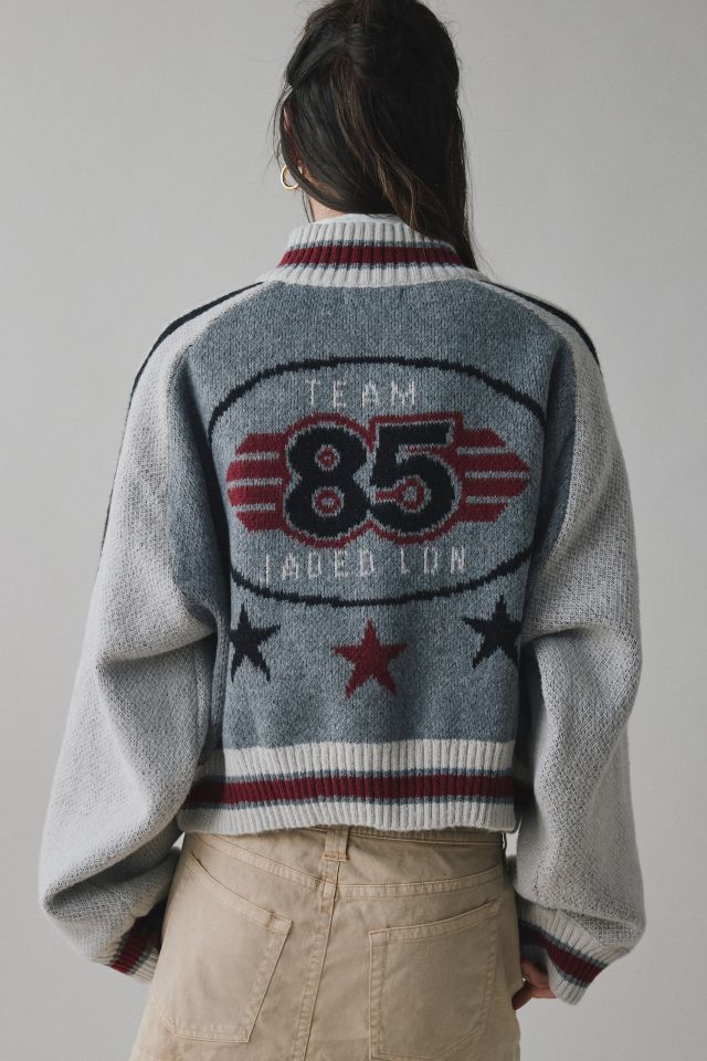 Team 85 Knitted Bomber Jacket | Jaded London | Clothing