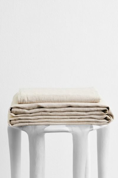 Bed Threads French Flax Linen Sheet Set In Oatmeal At Urban Outfitters