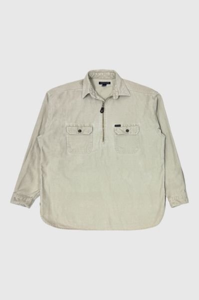Vintage 1990’s Structure Oversized Corduroy 1/4 Zip Shirt