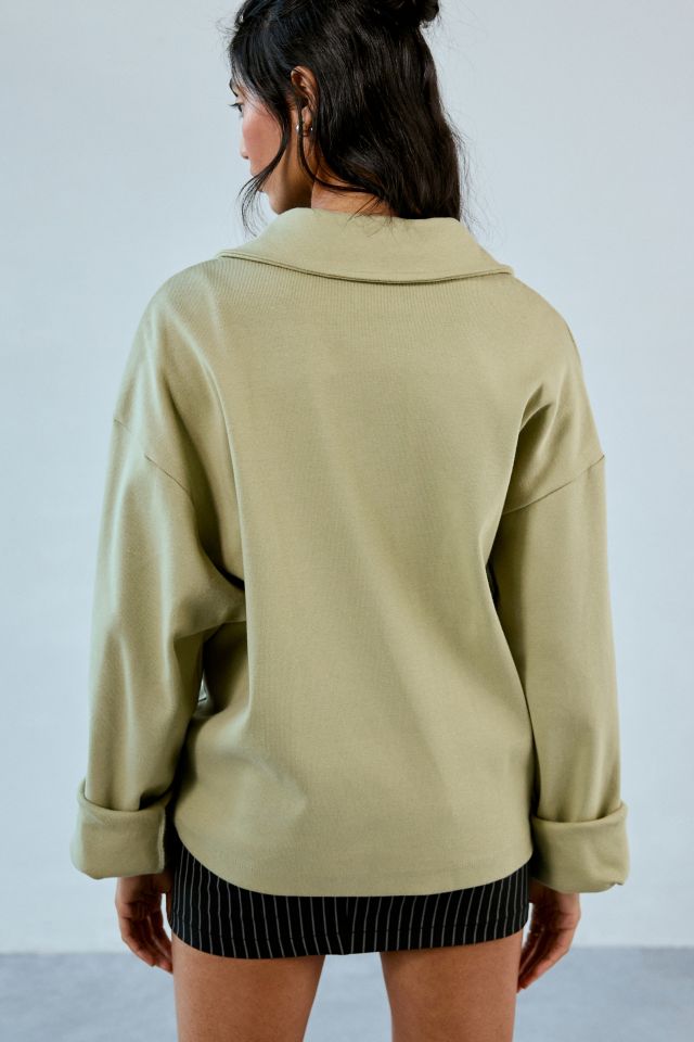 ReMADE By UO Remnants Boxy Pullover Polo Shirt