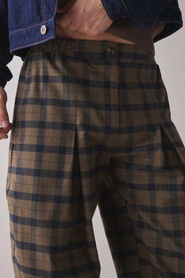 ReMADE By UO Remnant Pleated Plaid Pant #3