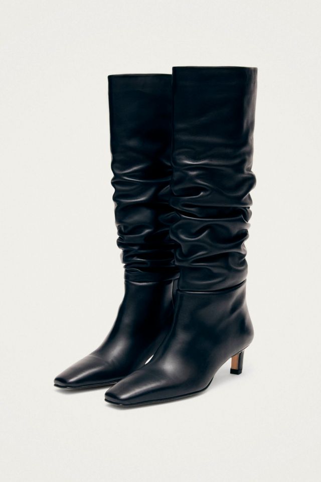 ALOHAS Kalila Leather Ruched Kitten Heel Boot #2