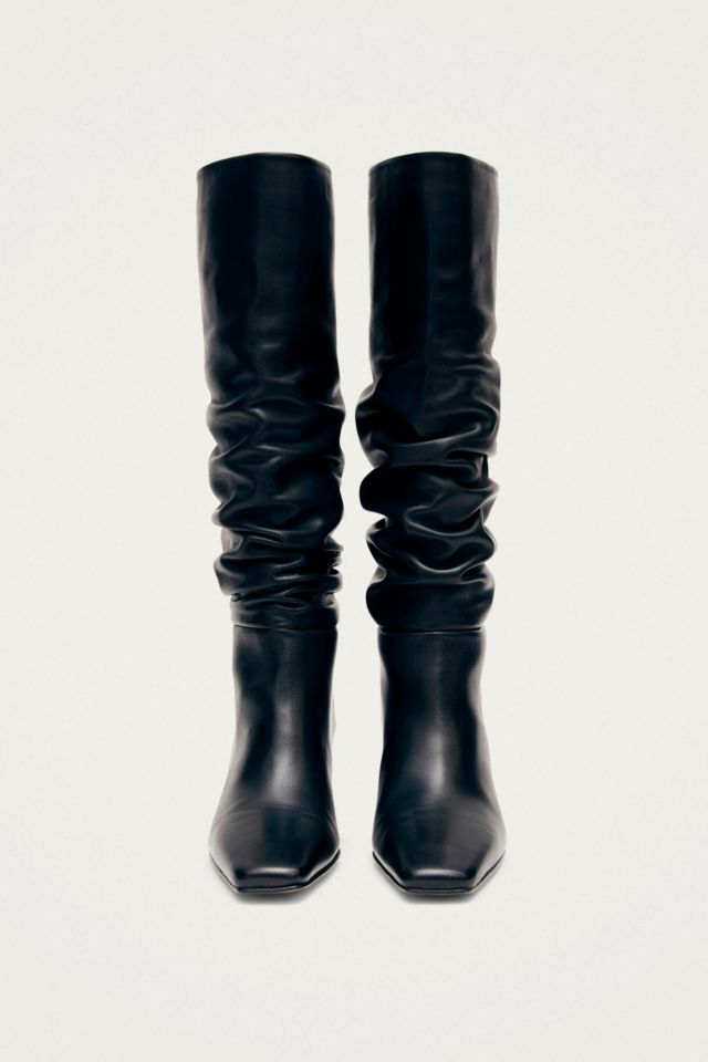 ALOHAS Kalila Leather Ruched Kitten Heel Boot #3