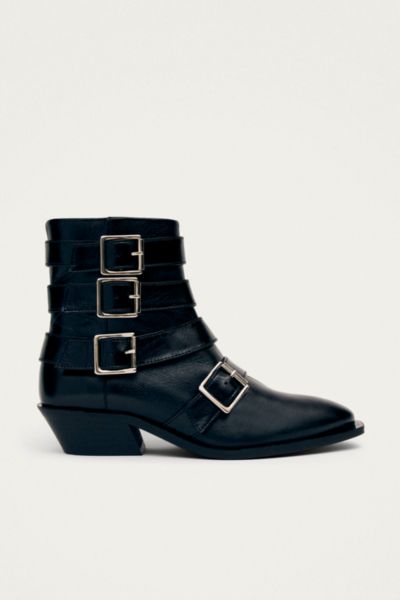 Alohas Eras Leather Ankle Boot In Black, Women's At Urban Outfitters In Black