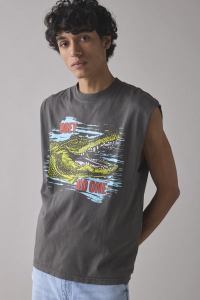 OBEY UO Exclusive T-shirt sans manches à imprimé d'alligator