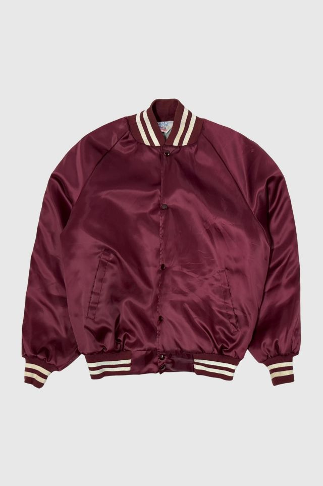 Vintage 1980’s Lucky Horse Racing Satin Baseball Jacket