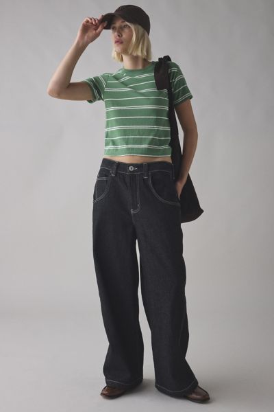 Bdg Niko Mid-rise Baggy Skate Jean In Washed Black, Women's At Urban Outfitters In Black