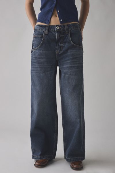 Bdg Niko Mid-rise Baggy Skate Jean In Ocean Blue, Women's At Urban Outfitters In Blue