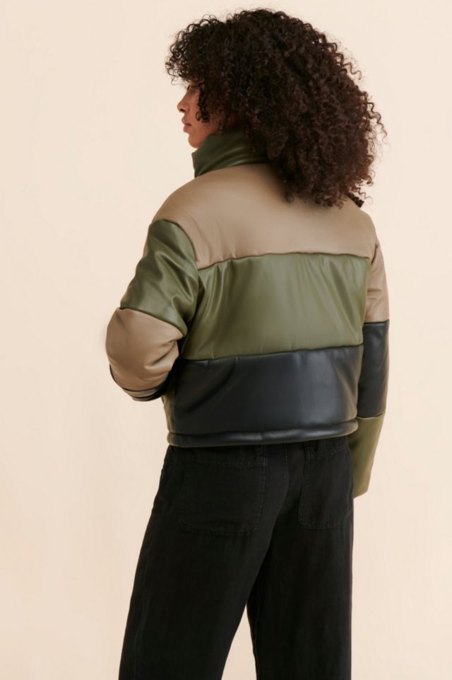 Blue Revival Vegan Leather Colorblock Puffer #1