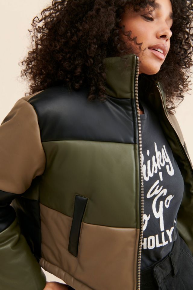 Blue Revival Vegan Leather Colorblock Puffer #2