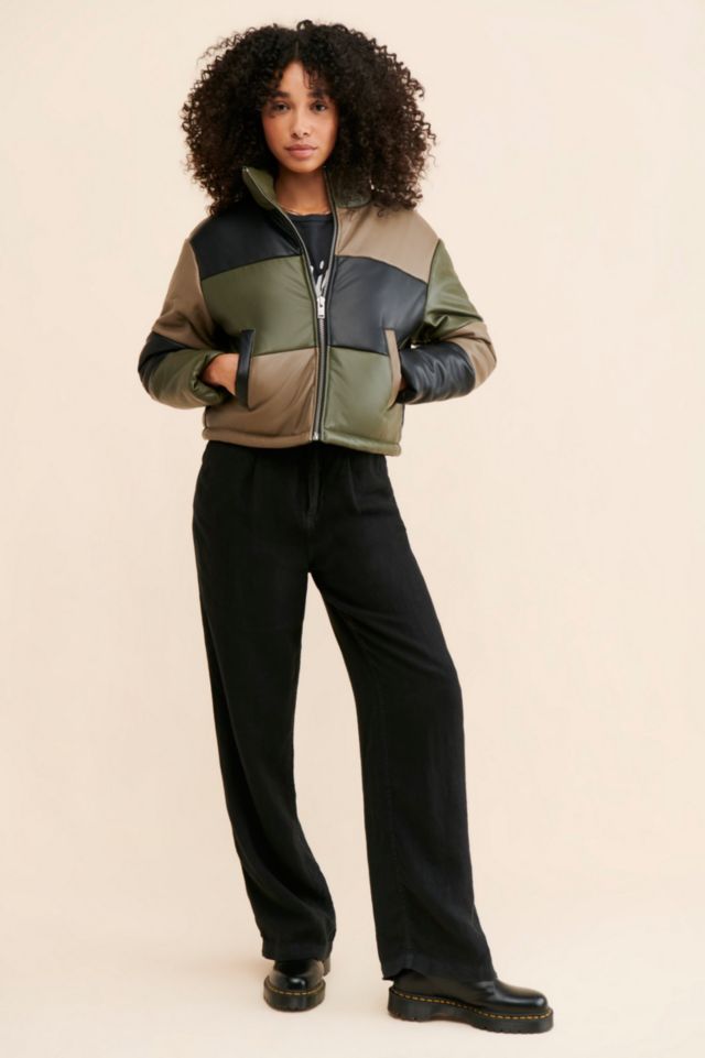 Blue Revival Vegan Leather Colorblock Puffer #3