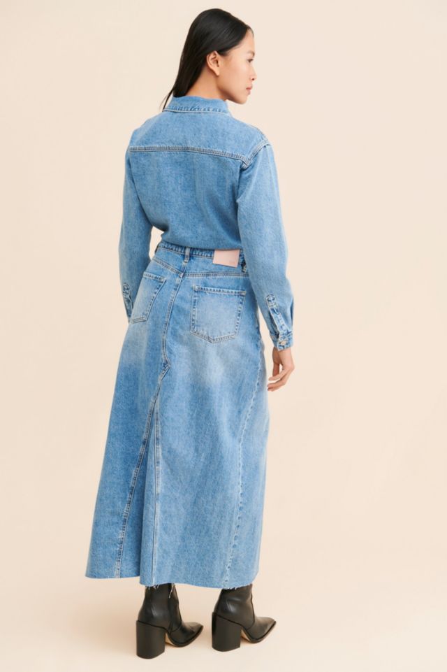 ZGY DENIM Sweeper Denim Maxi Dress #1