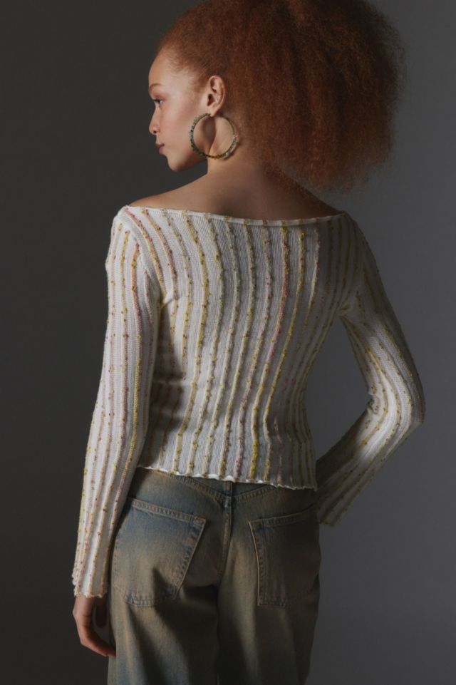 Reagan Textured Boat Neck Sweater #1