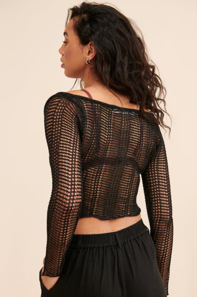 Mia Open-Knit Reversible Sweater #3