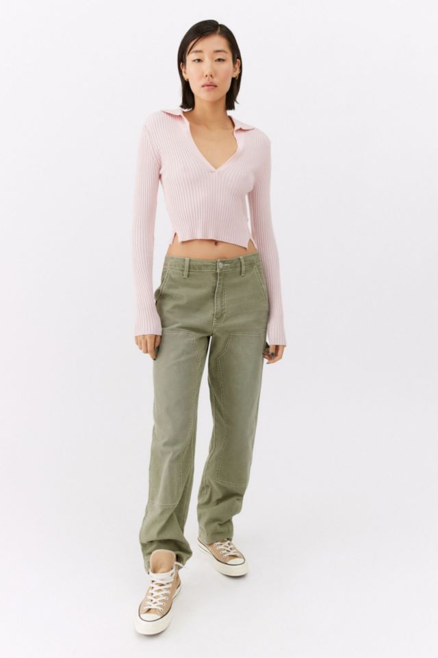 BDG Jude Ribbed Collared Sweater #3