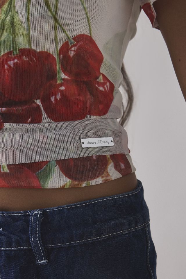 House Of Sunny The Cherry Mesh Top #2