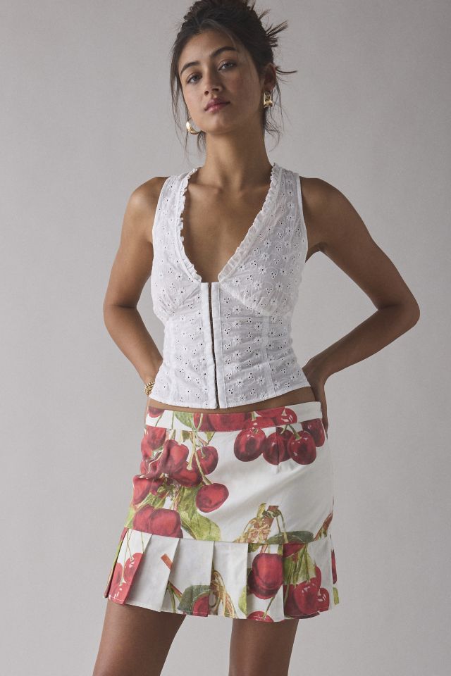 House Of Sunny The Cherry Pleated Mini Skirt #1